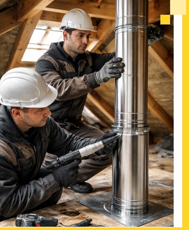 Монтаж дымоходов для каминов в Чайковском с гарантией качества
