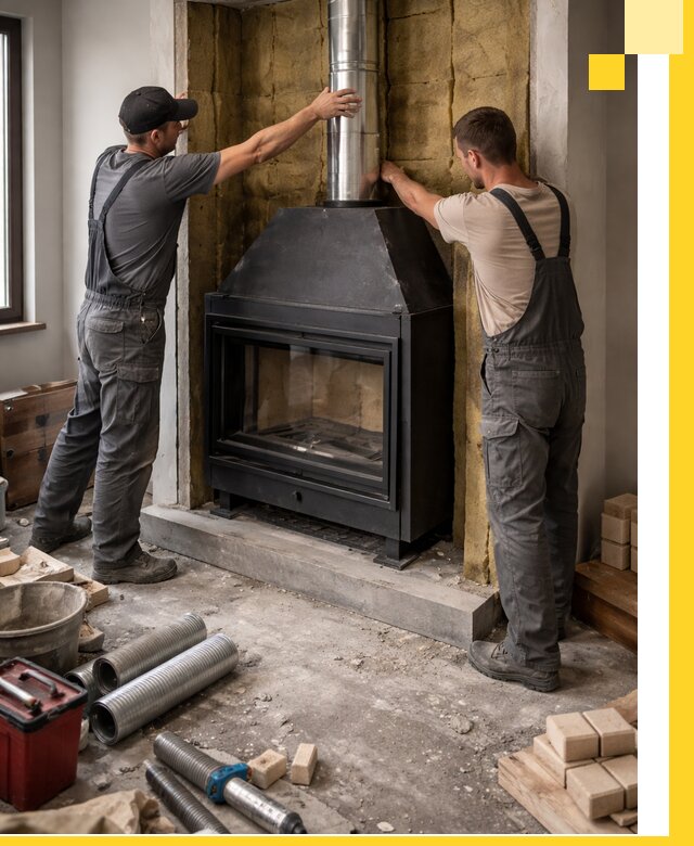 Изготовление и монтаж закрытых каминов в Чайковском под ключ