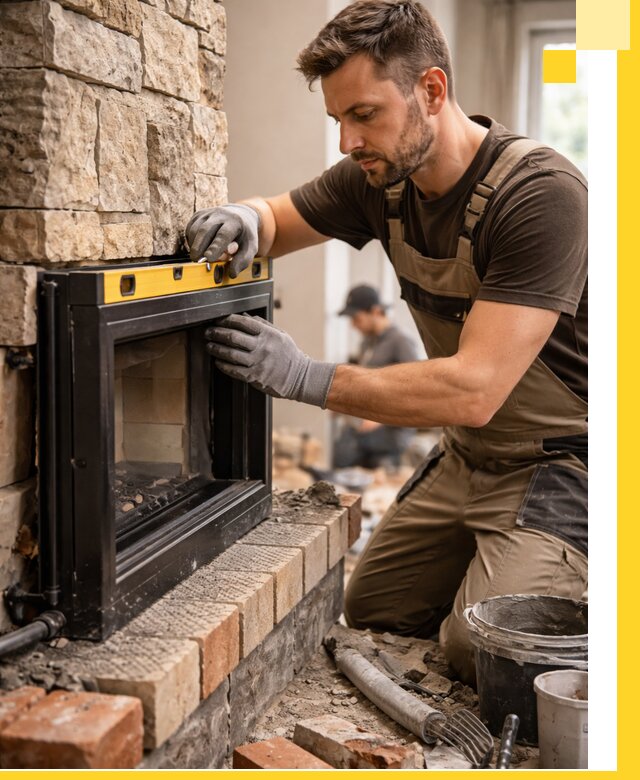 Дровяные камины под ключ в Чайковском: монтаж, обустройство