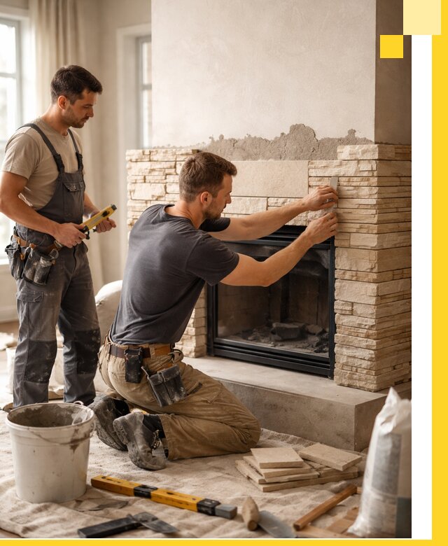 Установка и монтаж каминов для загородного дома в Чайковском