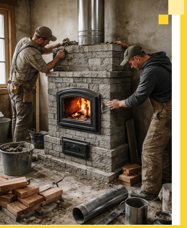 Производство, поставка и монтаж дровяных печей в Чайковском