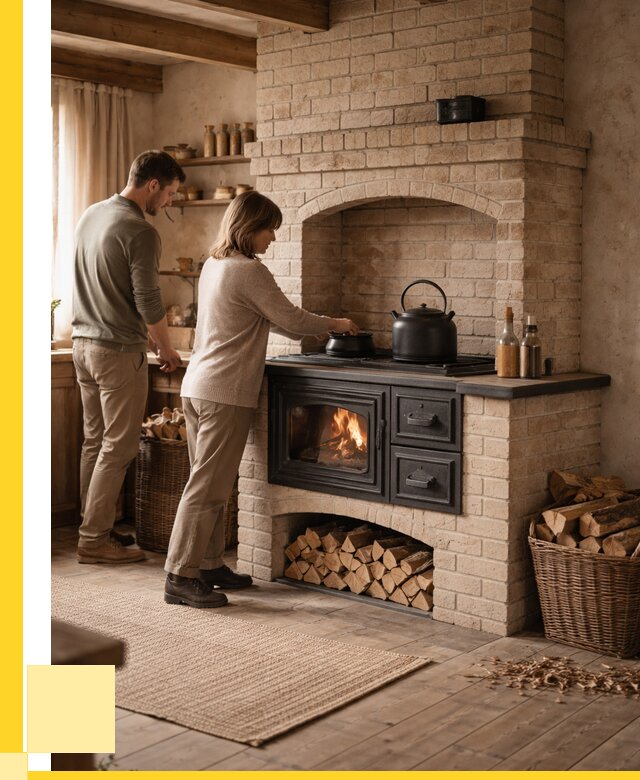 Печи с плитой в Чайковском от 45545 р. | ЭриданЧкв — кирпичная печь