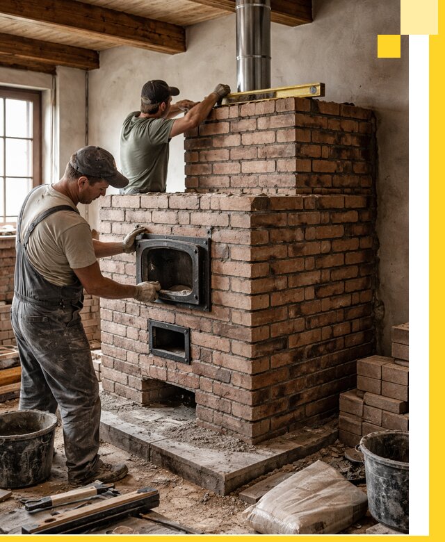 Печи для загородного дома под ключ в Чайковском — монтаж и сервис