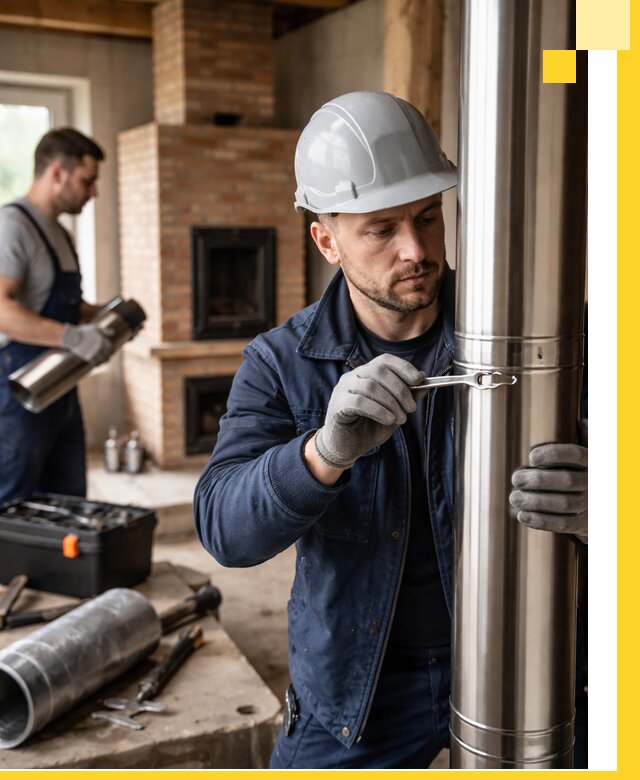 Профессиональный монтаж дымоходов для печей в Чайковском