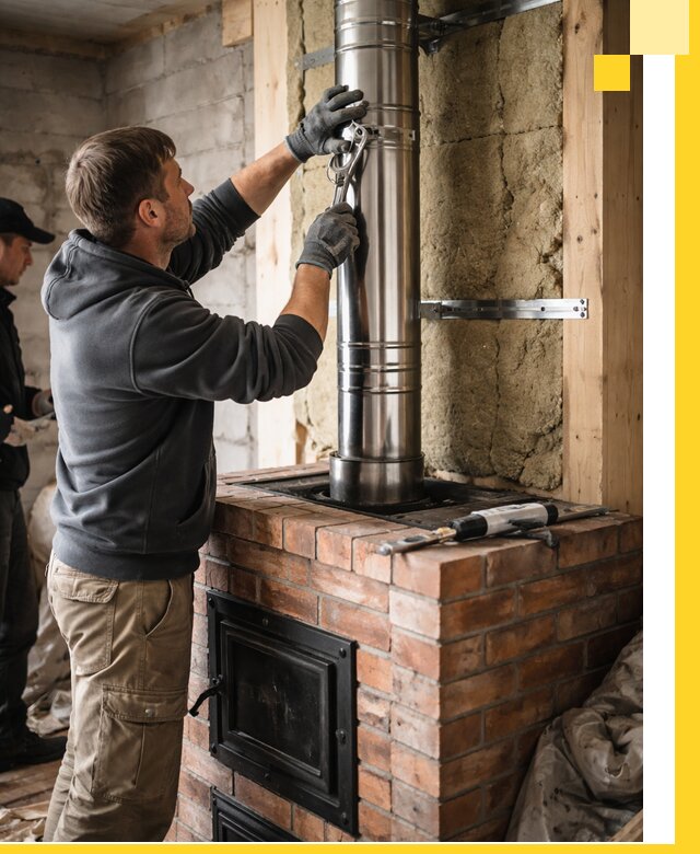 Изготовление и монтаж печей и дымоходов под ключ в Чайковском