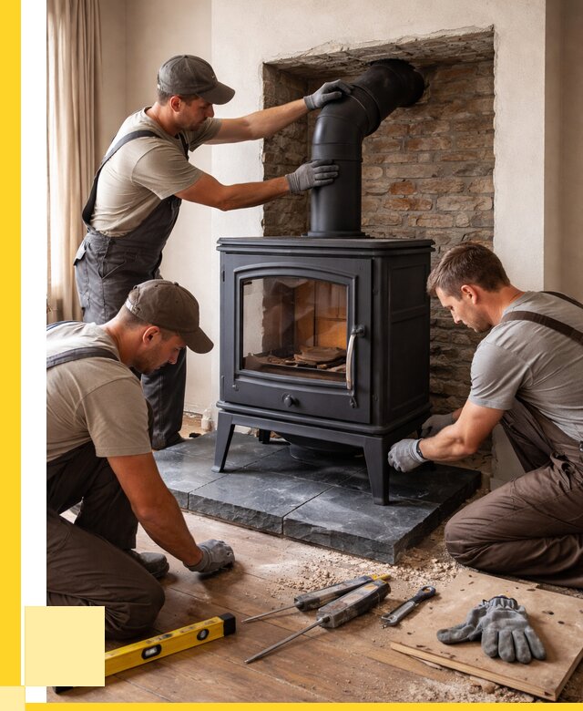 Монтаж печи камина в частном доме в Чайковском от 25303 р. | ЭриданЧкв