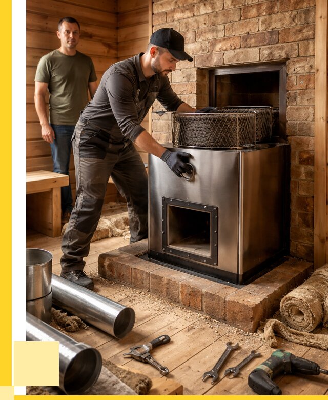 Монтаж банных печей под ключ в Чайковском от 18218 р., ЭриданЧкв