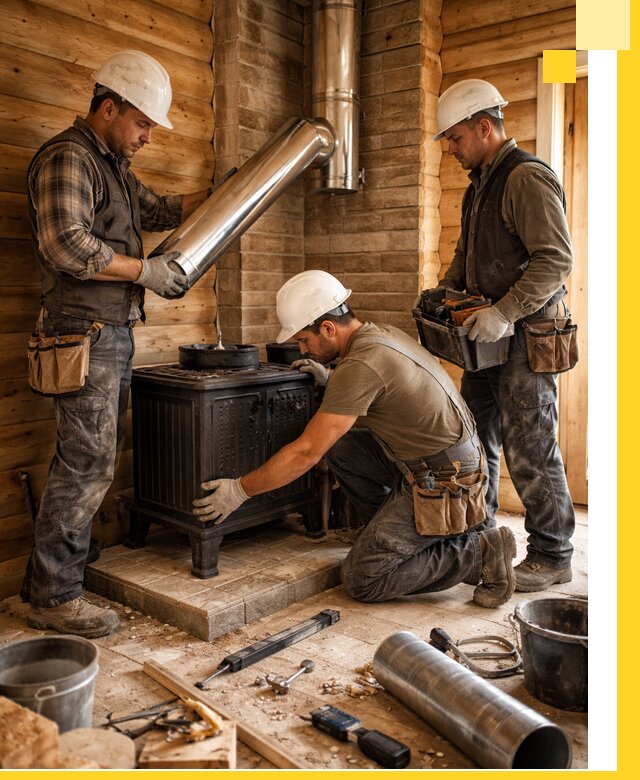 Профессиональный монтаж банных печей и дымоходов в Чайковском