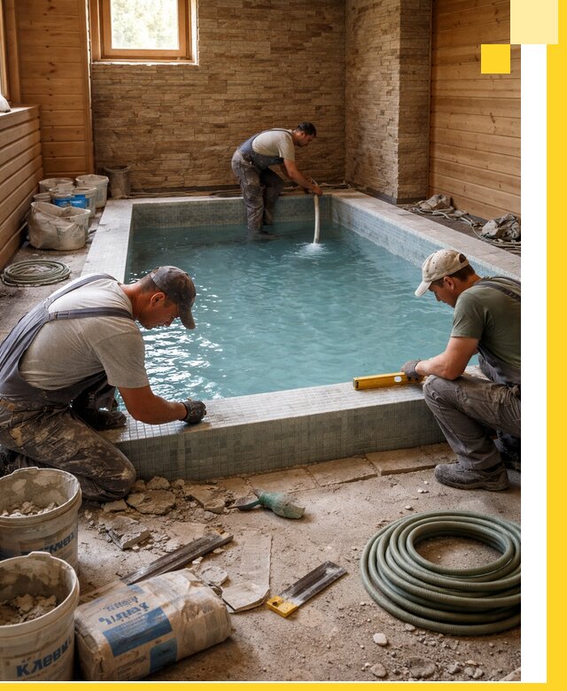 Проектирование и строительство бассейнов для бани в Чайковском