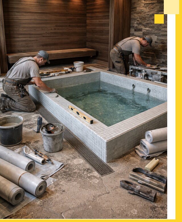 Установка и строительство бассейнов для сауны в Чайковском