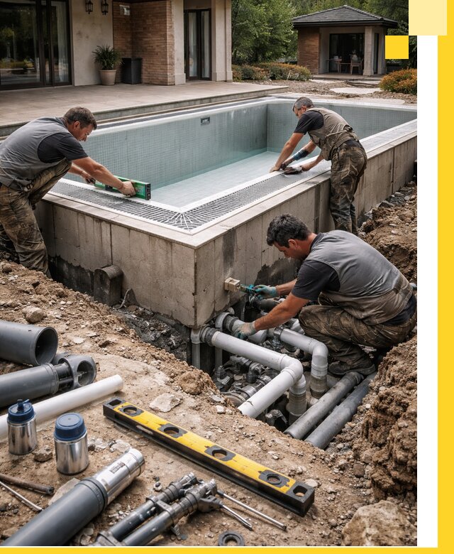 Строительство переливных бассейнов в Чайковском под ключ