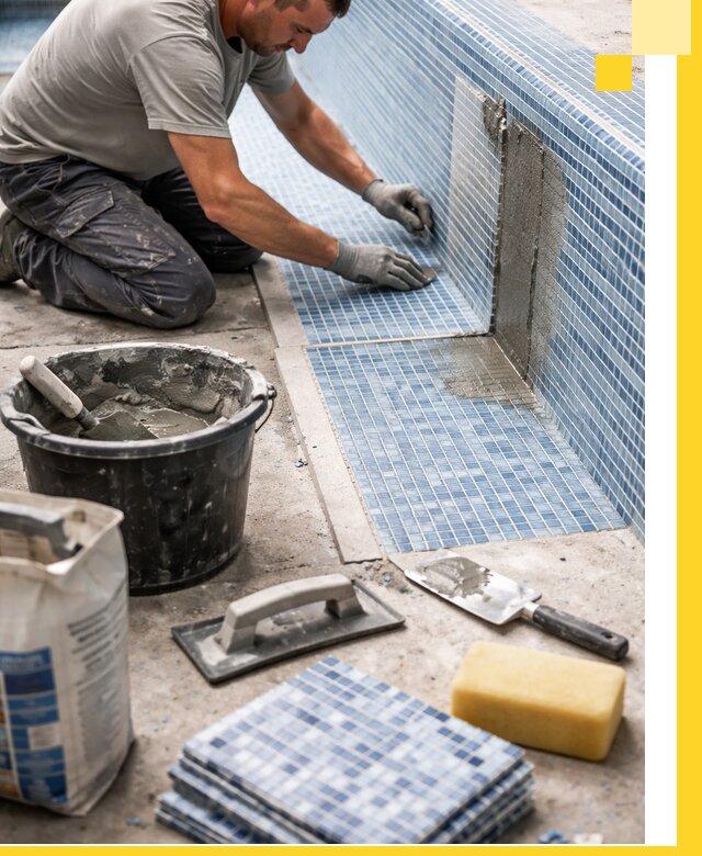 Укладка и ремонт мозаики для бассейнов под ключ в Чайковском