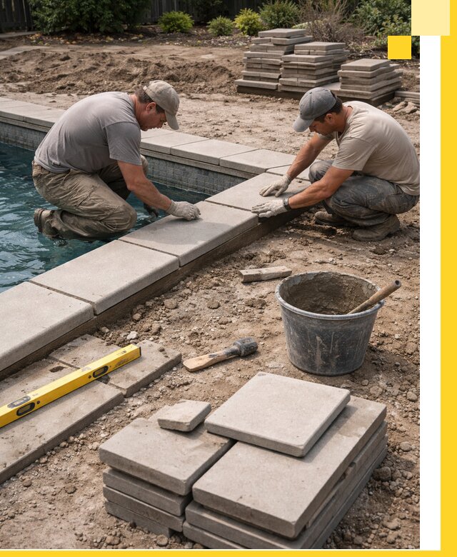 Установка и изготовление копингового камня для бассейнов в Чайковском