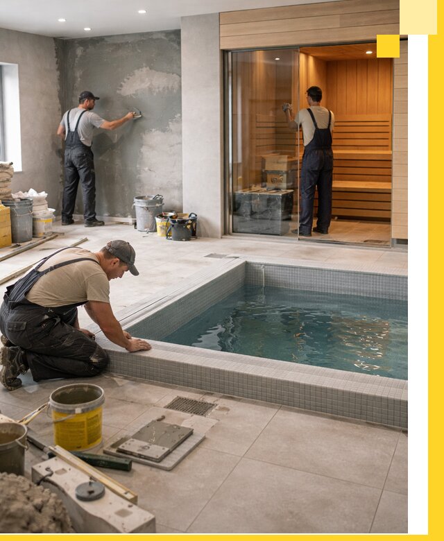 Проектирование и строительство сауны с бассейном в Чайковском