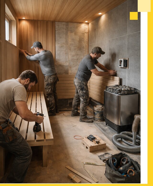 Сауны под ключ в Чайковском, проектирование, строительство, отделка