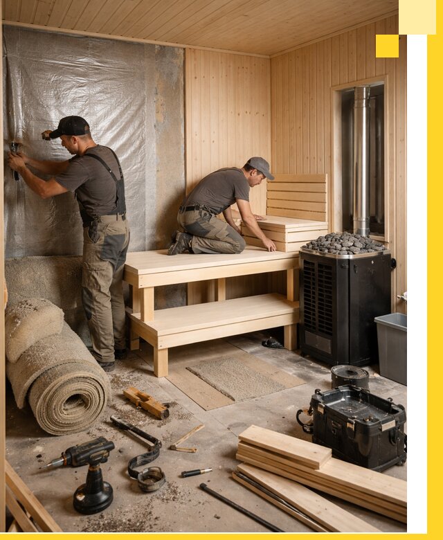 Проекты саун под ключ в Чайковском дизайн и строительство