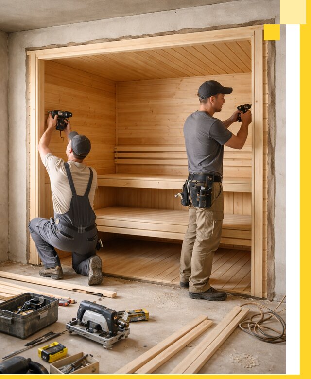 Монтаж саун под ключ в Чайковском — проектирование и установка