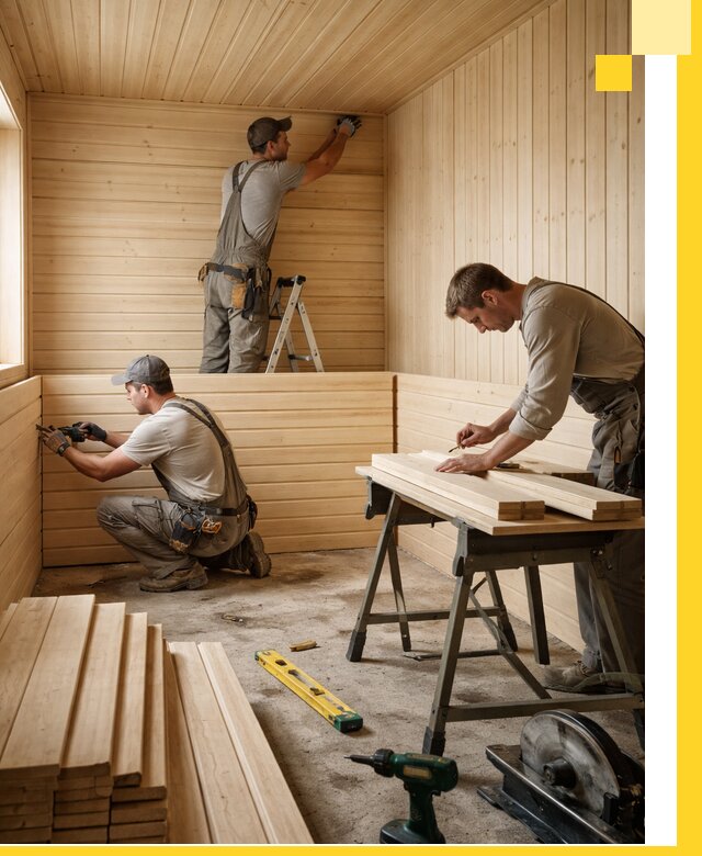 Обшивка саун в Чайковском из натуральной древесины под ключ