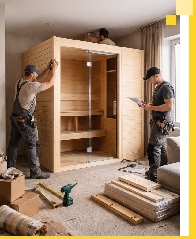 Установка и благоустройство саун в квартире в Чайковском