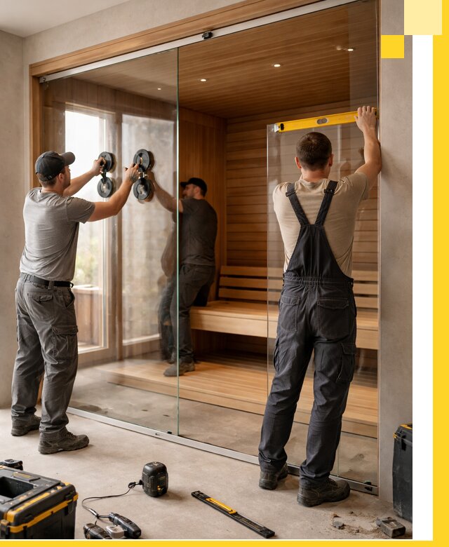 Производство и монтаж стеклянных саун под ключ в Чайковском