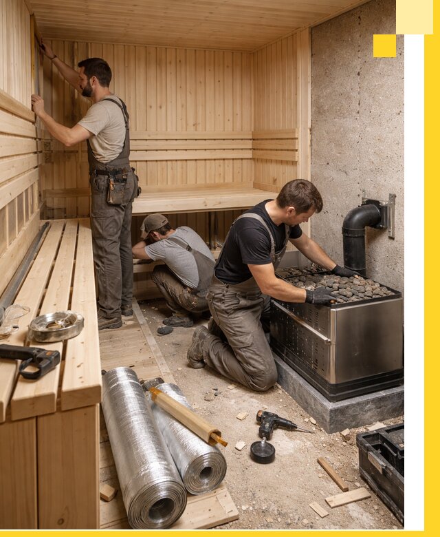 Индивидуальные сауны на заказ в Чайковском под ключ, проект и монтаж