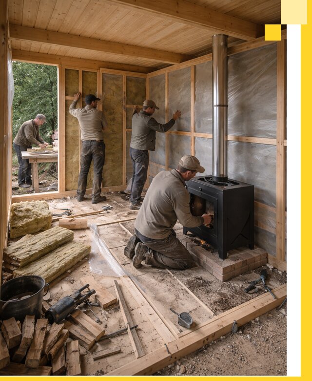 Профессиональный монтаж бань под ключ в Чайковском для дома