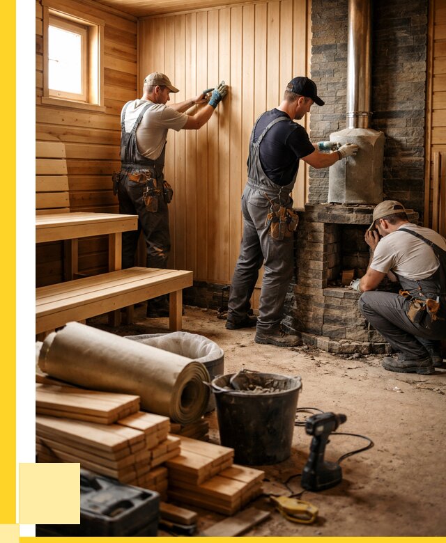 Ремонт бань под ключ в Чайковском от 45545 р. | ЭриданЧкв