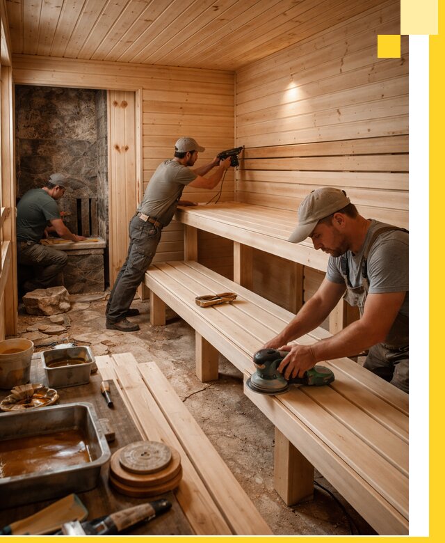 Профессиональная отделка бань в Чайковском под ключ, с гарантией