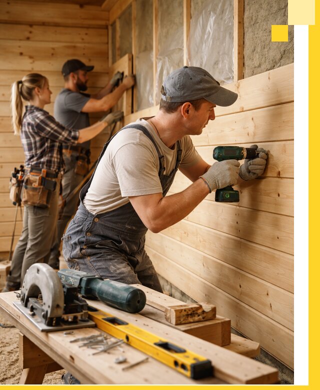 Обшивка бань под ключ в Чайковском: отделка стен и потолков