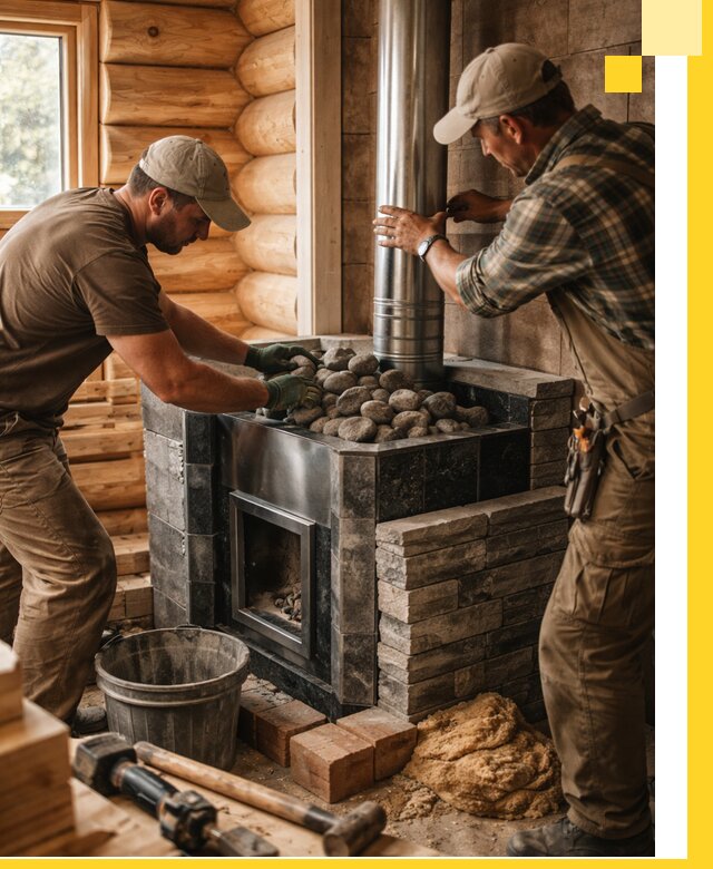 Строительство и отделка русских бань под ключ в Чайковском