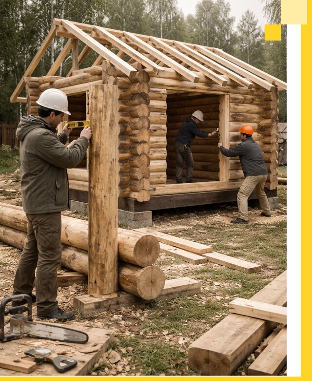 Строительство бань для дачи под ключ в Чайковском с доставкой и монтажом