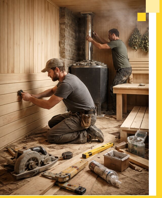 Полное строительство и оснащение парных под ключ в Чайковском