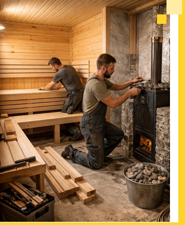 Дизайн и строительство интерьеров бань под ключ в Чайковском