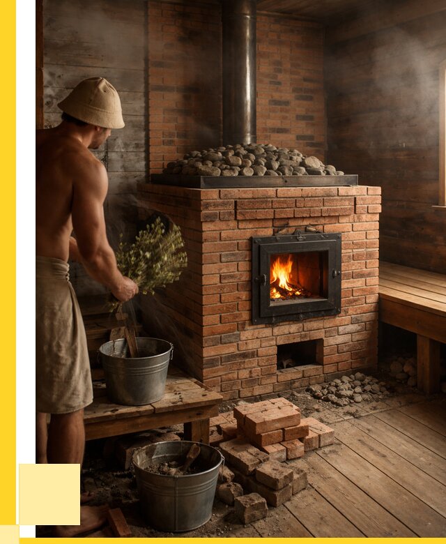 Кирпичные банные печи в Чайковском от 91089 р. | ЭриданЧкв