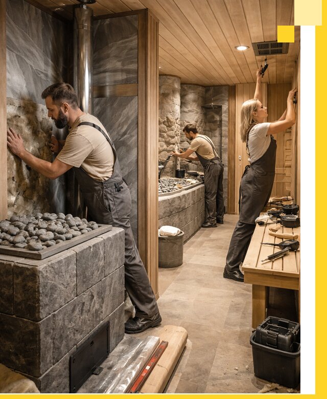 Строительство бань и SPA процедур в Чайковском под ключ и отделкой