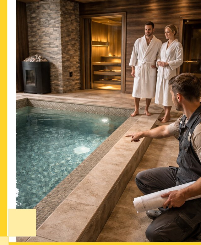 Проект бани с бассейном под ключ в Чайковском от 65787 р. | ЭриданЧкв