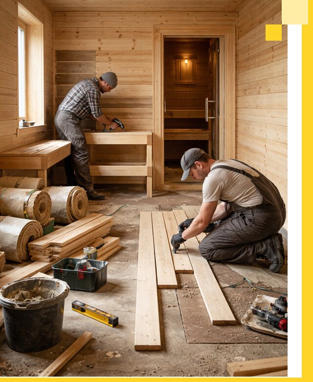 Индивидуальный проект бани с комнатой отдыха под ключ в Чайковском