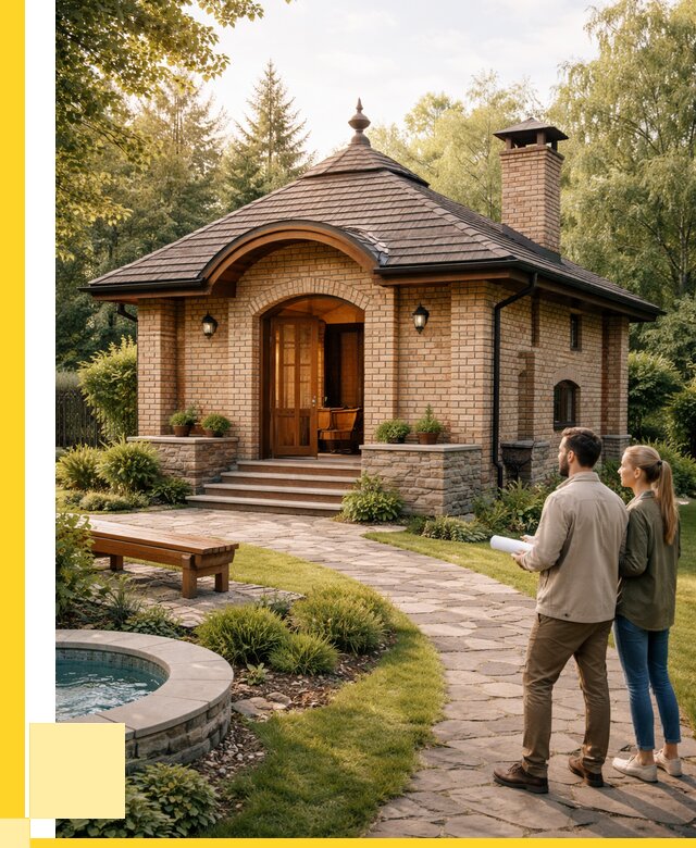 Проект кирпичной бани в Чайковском от 30363 р. | ЭриданЧкв