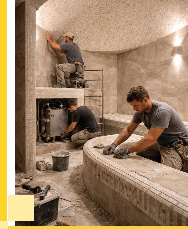 Монтаж хамамов под ключ в Чайковском от 253025 р. ЭриданЧкв