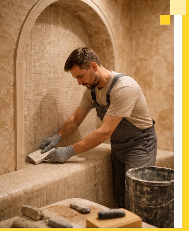 Профессиональная отделка хамамов с мозаикой под ключ в Чайковском