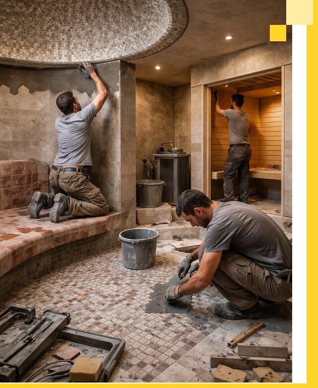 Проект и строительство хамама бани и сауны под ключ в Чайковском